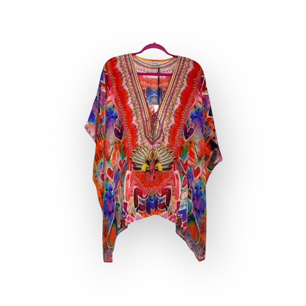 new Shahida Parides ꕥ 4Ways to Wear Silk Butterfly Kaftan ꕥ Tunic Top or Dress - Picture 4 of 17
